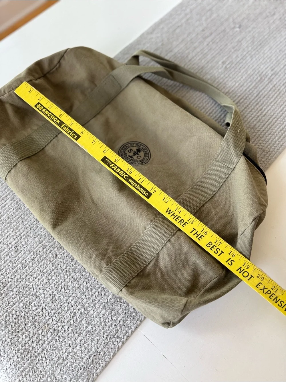 Vintage Sierra Club Canvas Zip Top Duffle Bag